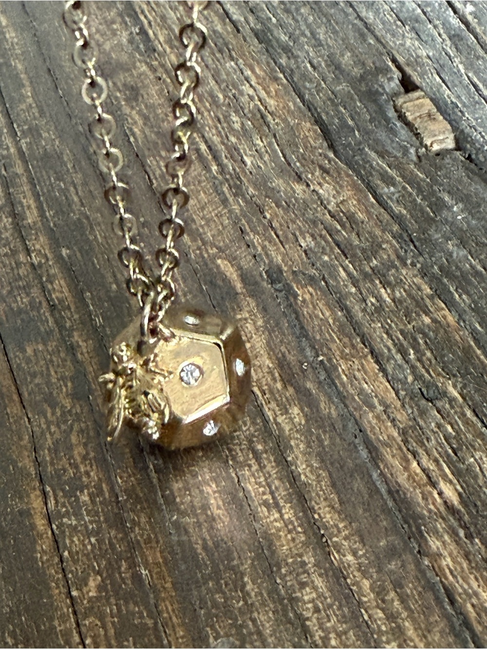 Gold Bee Charm Pendant Necklace - Women Jewelry